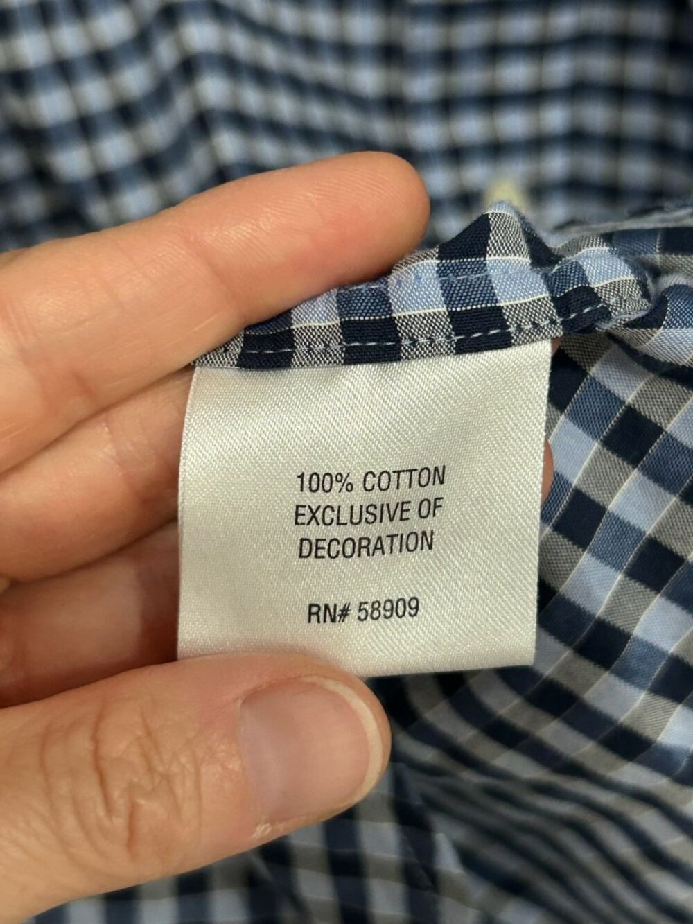 Cremieux Classics XL Mens Blue White Gingham Button Down Shirt Timeless Style - Picture 7 of 10